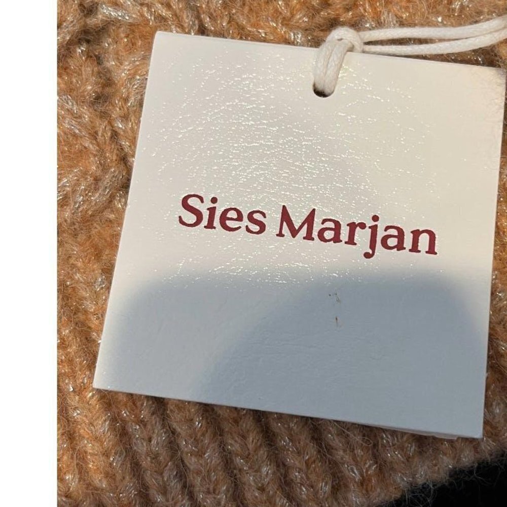 SIES MARJAN METALLIC GOLD CABLE KNIT  SWEATER XS - Picture 6 of 7